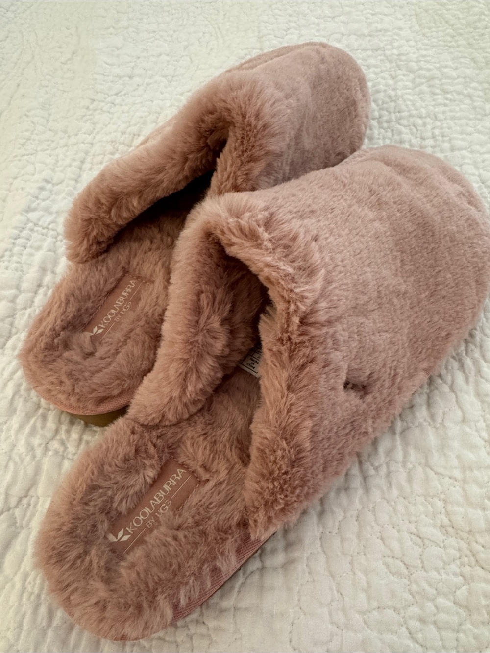 Koolaburra by UGG Plush Slide Slippers - Dusty Rose Pink woman’s sz 11 NEW